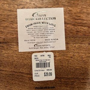 Wooden tray circular